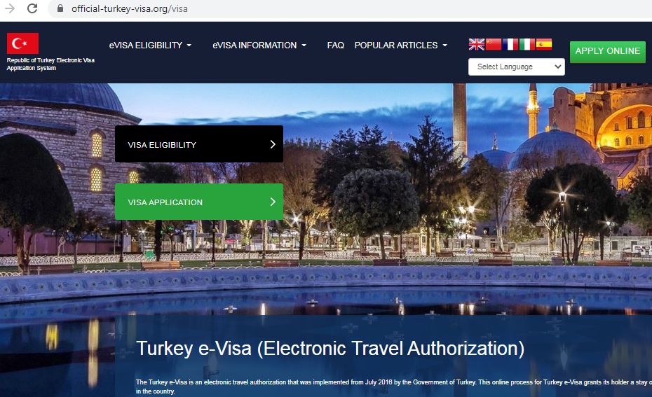 TURKEY  VISA Application ONLINE OFFICIAL GOVERNMENT WEBSITE- FOR CITIZENS OF MEXICO Centro de inmigración de solicitud de visa de Turquía